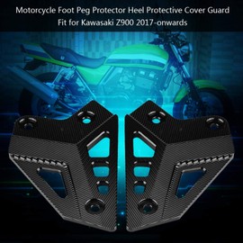 Yctze Motorcycle Foot Pegs Foot Pegs Heel Protection Cover Protector For Kawasaki Z900 2017 Black Footrest Protector Footrest Protector Foot Peg Cover