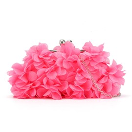 SUKUTU Women's Evening Clutch Flowers Evening Handbag Women's Wedding Party Chain Shoulder Bag Purse, pink