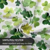 60" St Patrick's Day Round Tablecloth, Shamrock Holiday Party Decor