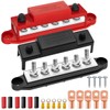 Seamaka (Red+Black) Power Distribution Terminal Block with Cover with 6