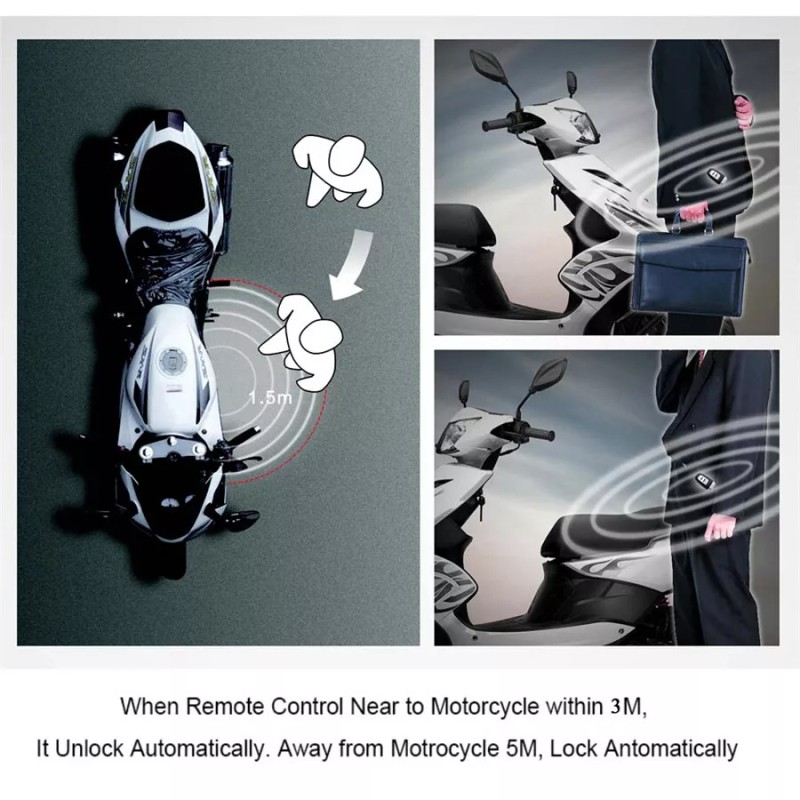 BCSMMCAR Motorcycle Engine Ignition Keyless One-button Start Anti-theft Alarm System