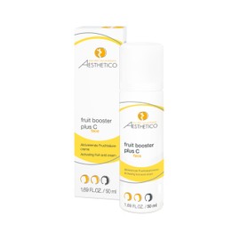 AESTHETICO fruit booster plus C, 50 ml, intensive anti-ageing night care, fruit acid cream with glycolic acid and pure vitamin C, for mature skin, improves skin structure and reduces wrinkles