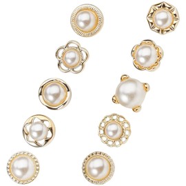 10Pcs Women's Modesty Pins for Clothes, Shirt Brooch Buttons Cover Up Blouse Pins Safety Invisible Buttons for Bags T-shirt Clothes Hat Decoration