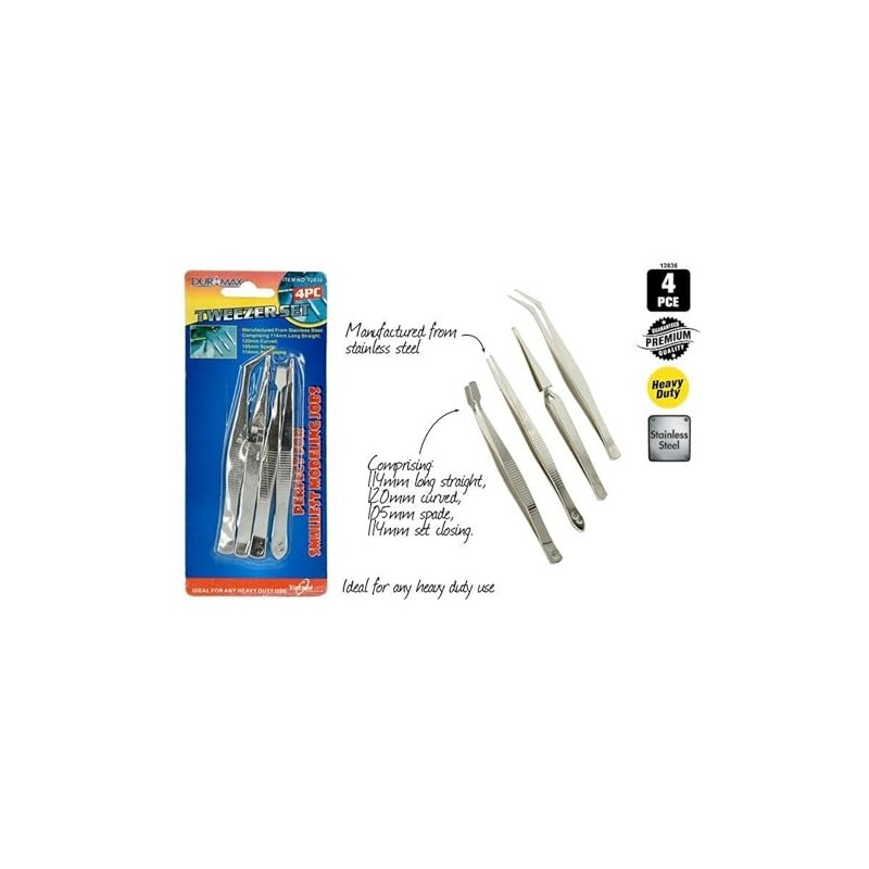 Duramax Modelling Tweezer 4-Pieces Set