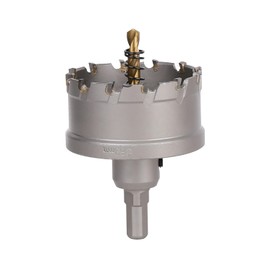 Vearter 63 mm Carbide Hole Saw, TCT Hole Drill Bit with Pilot Drill, Carbide Drill Bit for Metal, Stainless Steel, Mild Steel, Aluminium, Copper, Iron, Plastic, Fibreglass