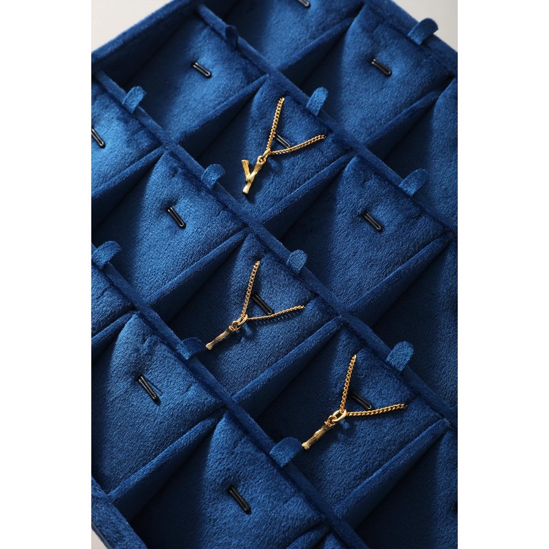 Yinbeini Necklace Display Tray, Velvet Jewelry Organizer, Premium Pendant Display,Luxury