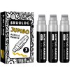 SRUOLOC 3 Jumbo Permanent Markers Silver, 15mm Thick Wide Tip,
