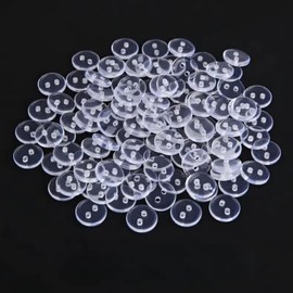 15MM Round Clear Button,150PCS Round Resin Buttons Sewing Buttons,2 Holes Buttons for Clothes Sewing DIY Craft Projects