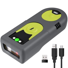 Inateck BCST-42 1D 2D QR Barcode Reader, Bluetooth, Wireless Adapter, Wired Connection, Japanese Instruction Manual Included, Small Reader for Japanese Barcodes, Technical Compliance Mark, Dedicated Shortcut,