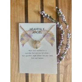 Angel Heavely Angel gold tone pendant