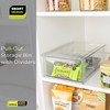 Smart Design Pull-Out Stackable Storage Bin with Removable Dividers -