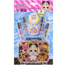 L.O.L Surprise! Townley Girl 4 Pack Roll-on Lip Gloss with 1 Collectible Case for Girls Kids, Ages 5+ for Parties, Sleepovers and Makeovers
