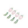 100pcs Metallic Paper Clips Strawberry Pea Shape Antislip Anti Rust