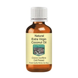 Devprayag Natural Extra Virgin Coconut Oil (Cocos nucifera) Natural Therapeutic Grade Cold Pressed 10ml (0.33 oz)