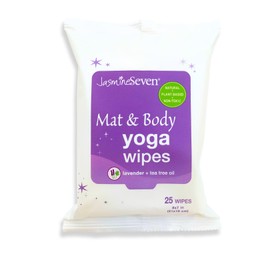 Yoga Mat Wipes - Lavender - 25 count pack - Safe and Natural for Mat and Body - by Jasmine Seven