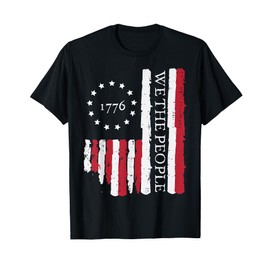 4th July We The People US Flag 1776 Patriotic Men Women Kids T-Shirt