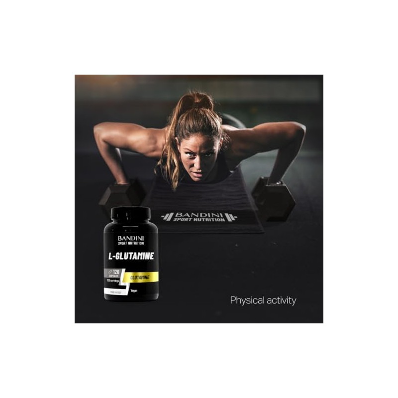 Bandini® L-Glutamine 120 Capsules - L-Glutamine Semi-Essential Amino Acid |