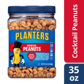 Planters Salted Cocktail Peanuts, 35.0 oz Jar (Pack of 3)