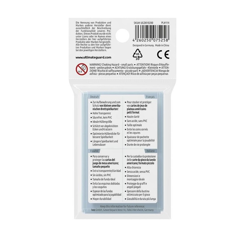 Ultimate Guard "Mini American" Premium Soft Sleeves for Board Game
