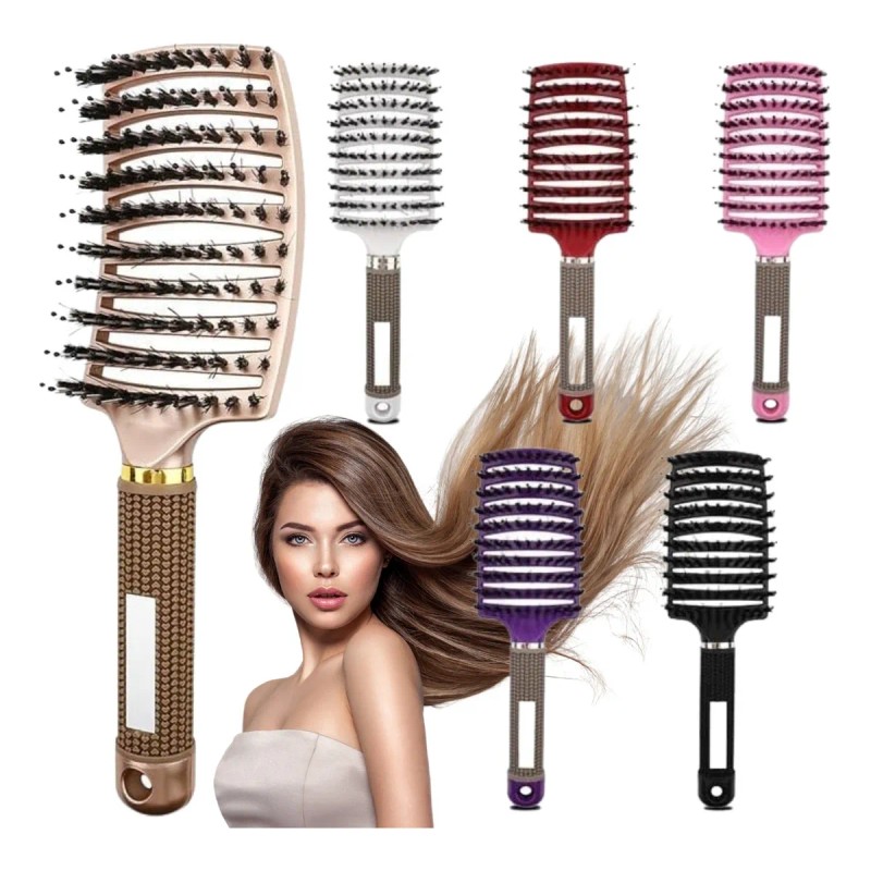 Cepillo Doble Peine Para Desenredar Cabello Masaje Capilar F
