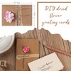 Kraftpapier Umschläge 15 Stück Briefumschläge mit blumen Set, kleine briefumschläge