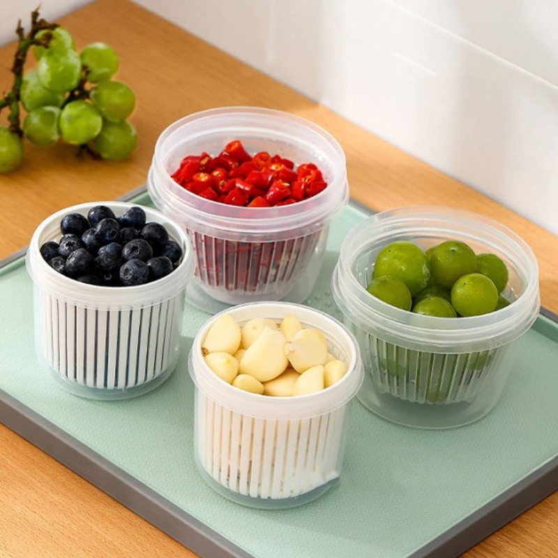 gofidin 4 Pcs Vegetable Storage Box, Ginger Garlic Onion Keep