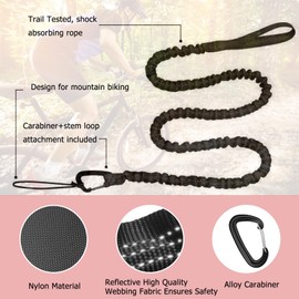 tallkeey Tow Rope Bicycle Children, Bicycle Tow Strap Elastic for Children Bicycle Bungee Tow Rope Parents Child Pull Rope Tow Rope Black Bike Traction Rope, Load Capacity 500 lbs