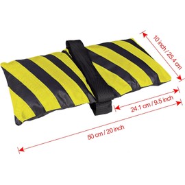 EMART 4 Packs Sand Bags Heavy Duty Sandbags Photography Accessories with 6 Spring Clamps for Backdrop Stand, Light Stand, Photo Tripod, Canopy Weights, Party Pop Up Tent, Fishing, Camping-Yellow