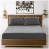 VELVETIO Easy Care Plain Charcoal Fitted Sheet, Soft Breathable 100%
