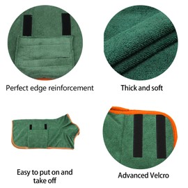 Dog Drying Robe, Dog Robe With Closure, Microfiber Dog Bathrobe, Very Absorbent, Adjustable Collar And Waist Pet Towel,Quick Drying And Moisture Absorption To Prevent Pet Hair Loss(Purple-XL)