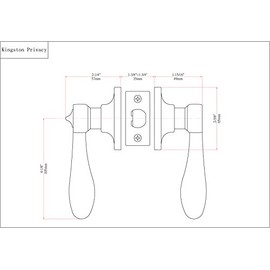 Designers Impressions Kingston Design Satin Nickel Privacy Door Lever (Bed and Bath)
