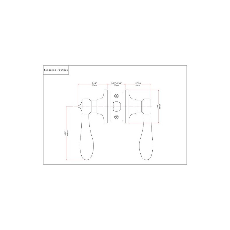 Designers Impressions Kingston Design Satin Nickel Privacy Door Lever (Bed
