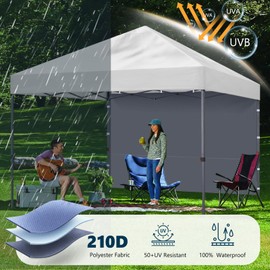 MASTERCANOPY 12x12ft Canopy SunWall Instant Canopy SideWall for Pop Up Canopy Tent Gazebos, UV Protection Sidewall Only, Spliceable (1 Pack, Dark Gray)