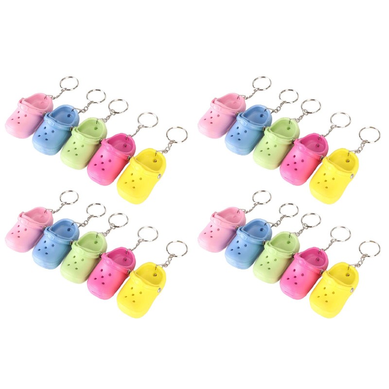 Ausla Schlüsselanhänger, Süßer Slipper, Mini-Schlüsselanhänger, 20 Stück, DIY, Flexibles Silikon,