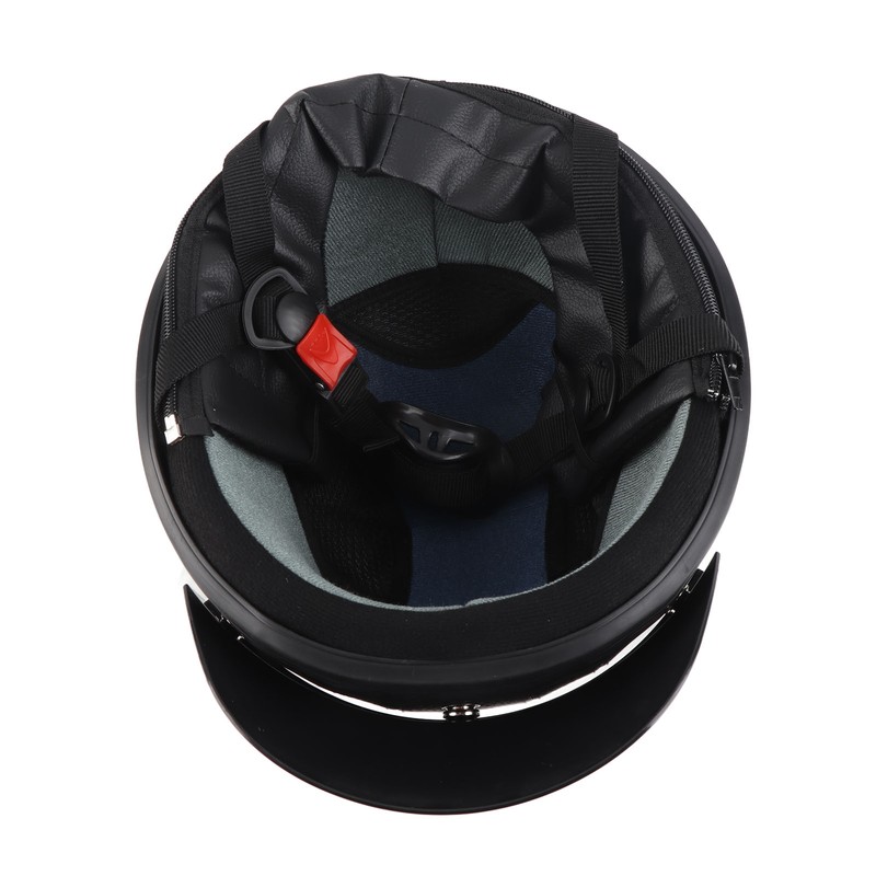 Half Helmet Breathable Sun Blocking Retro Safe PU Leather Motorcycle