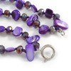 Avalaya Two Row Layered Purple Shell Nugget and Glass Crystal