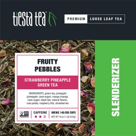 Tiesta Tea - Fruity Pebbles, Loose Leaf Strawberry Pineapple Green Tea, Medium Caffeine, Hot & Iced Tea, 1 lb Bulk Bag - 200 Cups, Natural, Detox Tea, Green Tea Loose Leaf