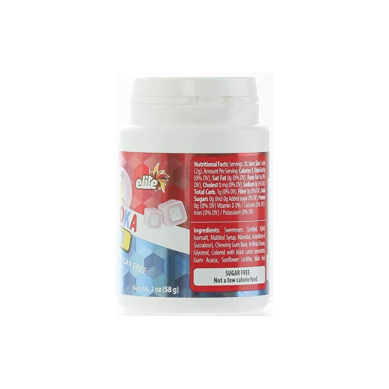 Elite Bazooka Flavored Gum Cubes Sugar Free Bubble Gum Cubes,