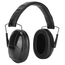 Ear Protection Earmuffs Folding Noise Cancelling NRR 31dB SNR 33dB Black Slim Safety Earmuffs for Hunting Woodworking