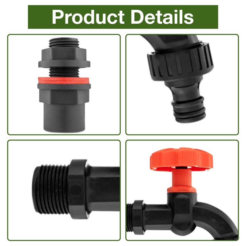 Premium Water Butts Kit – 3/4" bsp black tap with