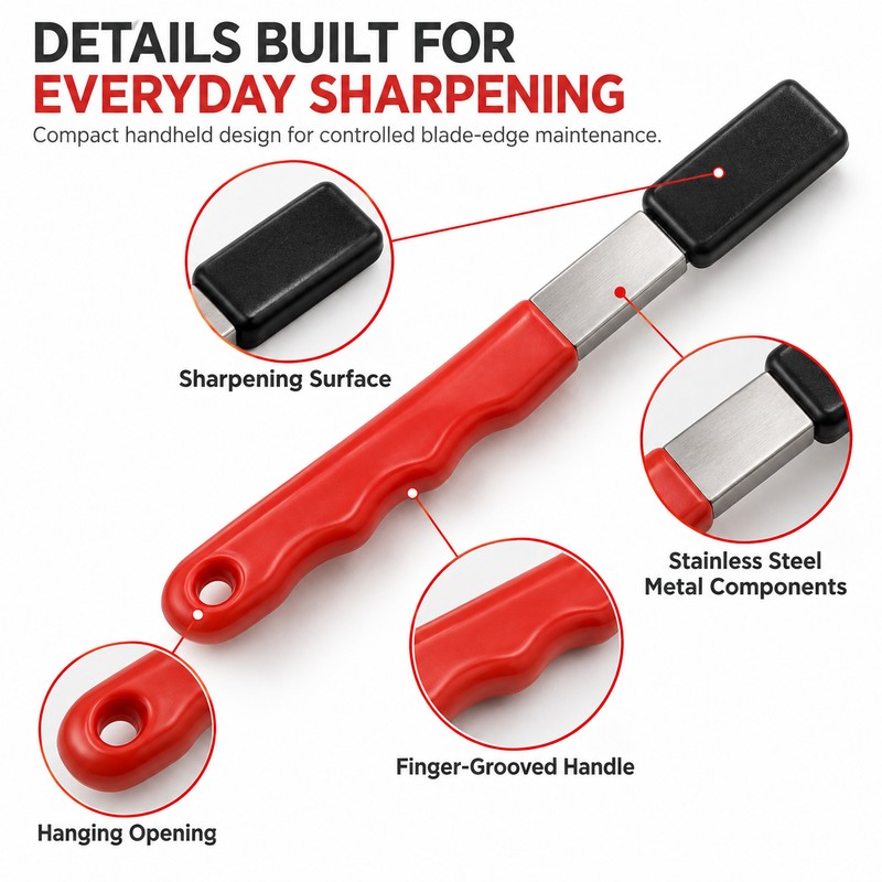 Handheld Knife Sharpener for Kitchen & Garden – Compact Edge