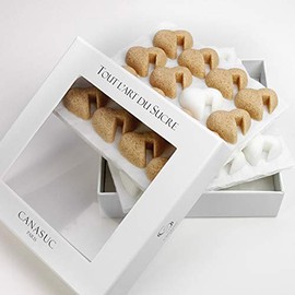 Canasuc Paris, L'Accroche Coeur Pur Sucre de Canne, "Window Box" of 32 Assorted French Molded Sugar "Hearts", 3.35 Oz