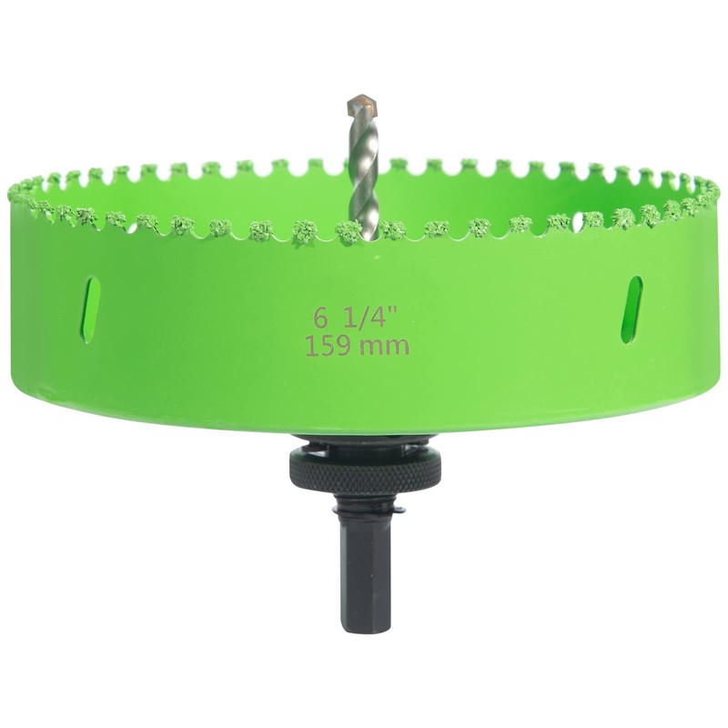 HLOFIZI 6-1/4 Inch Carbide Grit Hole Saw 6.25 Hole Saw