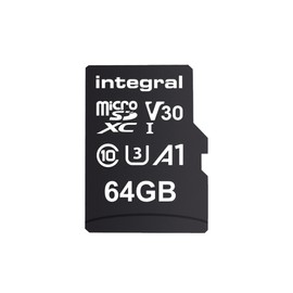 Integral 64GB Twin Pack MicroSD Cards, Premium High-Speed, 4K Video, 100MB/s Read, 50MB/s Write, UHS-I, U3, V30, Class 10, A1 - for Smartphones, Tablets, Drones, Game Consoles