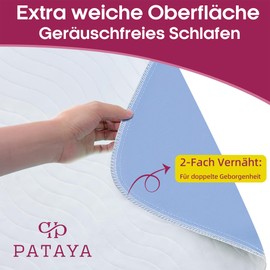 Pataya Washable Incontinence Pad 70 x 100 cm - Waterproof Mattress Protector Mattress Topper Moisture Protection Bed Incontinence Pad Bed Pad (70 x 100 cm)
