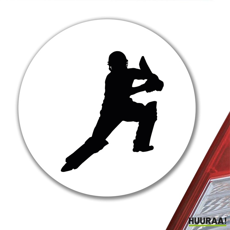 Huuraa Sticker Cricket Silhouette Gift 10 cm Sticker Cricket Gift