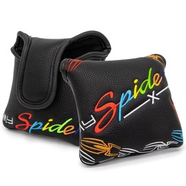 Golf Headcover Putter Cover Mallet Odyssey 2 Ball Tailor Made Spider Putter Magnetic Spider-x Spider-tour (Black Spider-x)