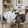 YCness Cow Print Tablecloth, Black Cowhide Printed Table Cover Western