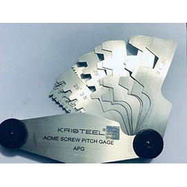 Kristeel Shinwa ACME - Medidor de paso de tornillo I de 29 grados de ángulo de rosca 16 cuchillas 1N a 12N I fabricado en la India