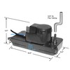 Beckett CL202ULHT Low Profile Condensate Pump, 230V, 20 Foot Max